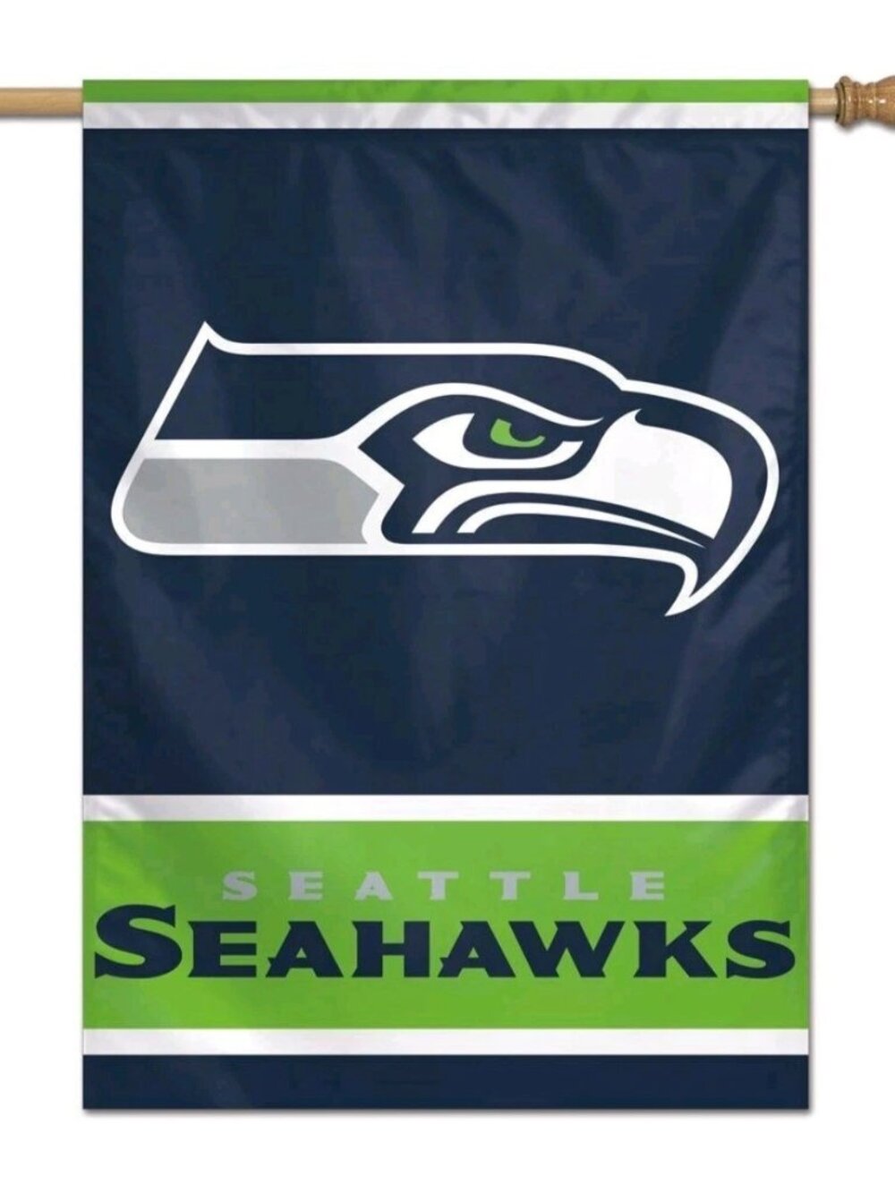 Seattle Seahawks Vertical Flag Indoor Outdoor 28” X 40” Yard Mancave Bar Banner